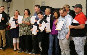 Campbelltown Campaign students celebrate at their graduation ceremony.