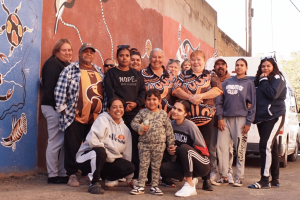 Staff, participants and supporters of a First Nations adult literacy campaign.